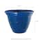 Glitzhome® Round Faux Ceramic Pot Plastic Planter Set